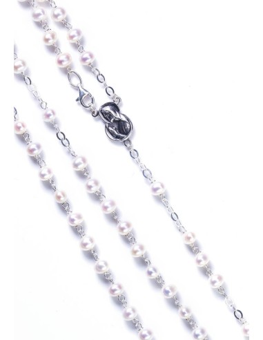 Gray Cultured Pearls Rosary - Sterling Silver