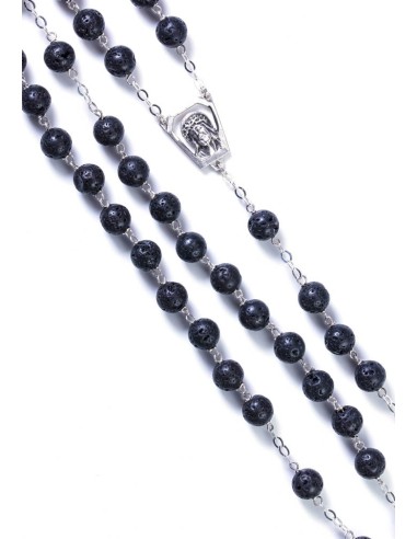 Gray Cultured Pearls Rosary - Sterling Silver