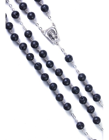 Gray Cultured Pearls Rosary - Sterling Silver Gray Cultured Pearls Rosary - Sterling Silver