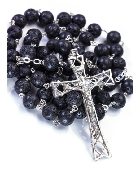 Gray Cultured Pearls Rosary - Sterling Silver Gray Cultured Pearls Rosary - Sterling Silver