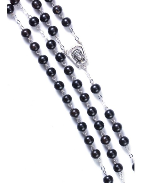 Gray Cultured Pearls Rosary - Sterling Silver