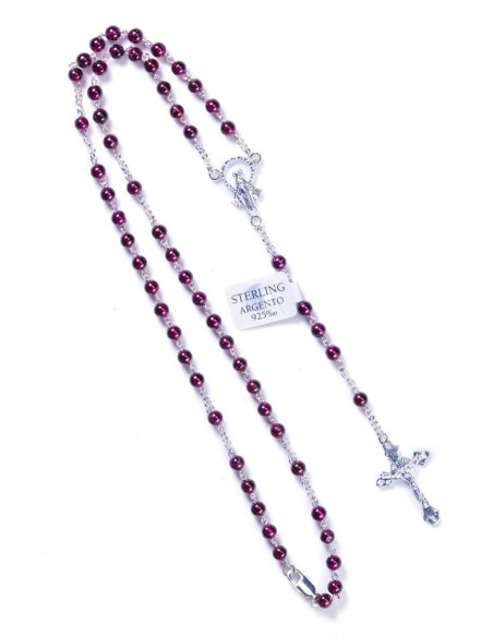 Gray Cultured Pearls Rosary - Sterling Silver Gray Cultured Pearls Rosary - Sterling Silver