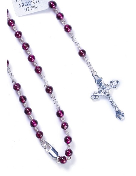 Gray Cultured Pearls Rosary - Sterling Silver Gray Cultured Pearls Rosary - Sterling Silver