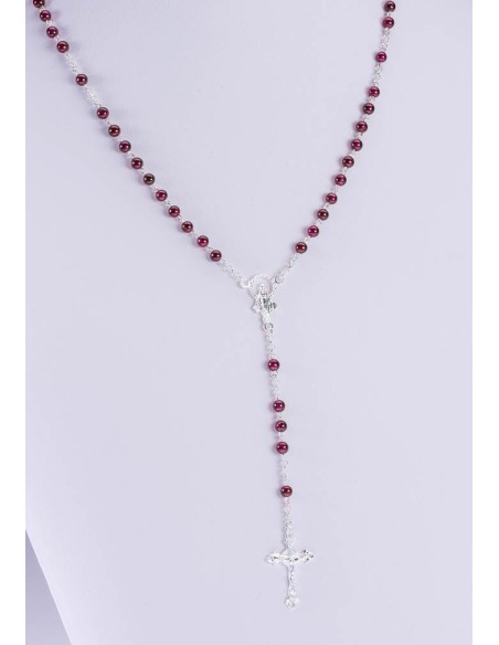 Gray Cultured Pearls Rosary - Sterling Silver Gray Cultured Pearls Rosary - Sterling Silver