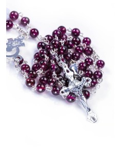 Gray Cultured Pearls Rosary - Sterling Silver