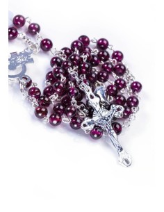 Gray Cultured Pearls Rosary - Sterling Silver Gray Cultured Pearls Rosary - Sterling Silver