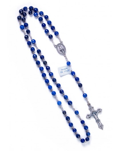 Faceted Lapislazuli Rosary
