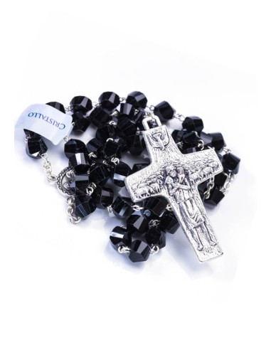 Pope Francis Black Crystal Rosary Pope Francis Black Crystal Rosary