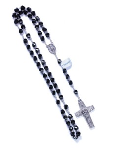 Pope Francis Black Crystal Rosary Pope Francis Black Crystal Rosary