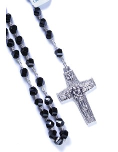 Pope Francis Black Crystal Rosary Pope Francis Black Crystal Rosary