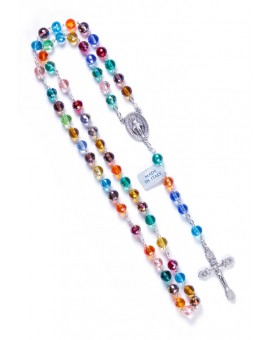 Rainbow Crystal Rosary - 8mm