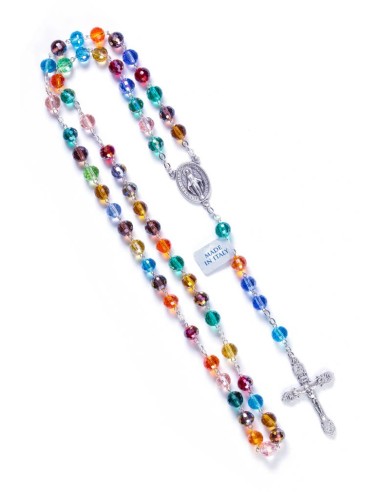 Rainbow Crystal Rosary - 8mm