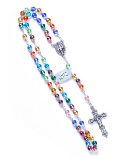 Rainbow Crystal Rosary - 6mm