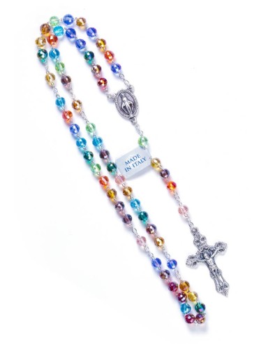 Rainbow Crystal Rosary - 6mm