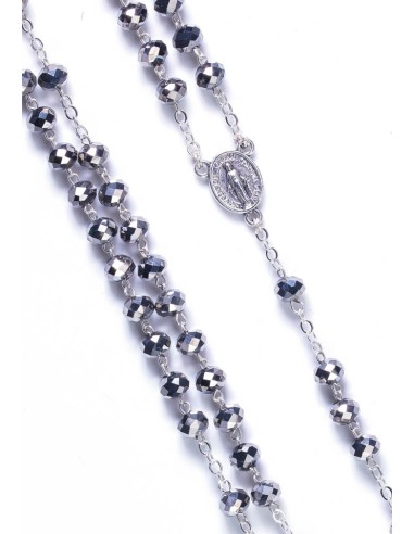 Faceted Silver Crystal Necklace