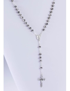 Faceted Silver Crystal Necklace