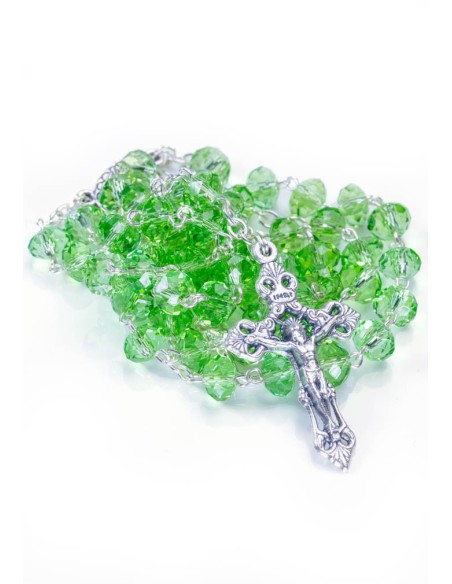 Faceted Light Green Crystal Necklace Faceted Light Green Crystal Necklace