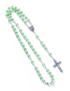 Faceted Light Green Crystal Necklace Faceted Light Green Crystal Necklace