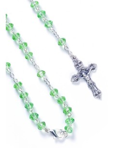 Faceted Light Green Crystal Necklace Faceted Light Green Crystal Necklace