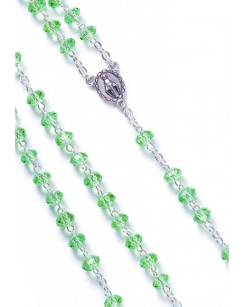 Faceted Light Green Crystal Necklace