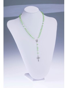 Faceted Light Green Crystal Necklace Faceted Light Green Crystal Necklace