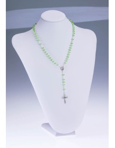 Faceted Light Green Crystal Necklace