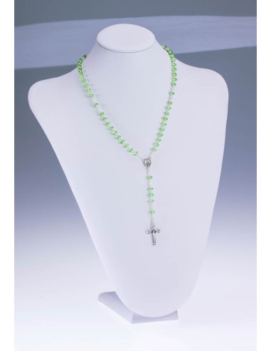 Faceted Light Green Crystal Necklace