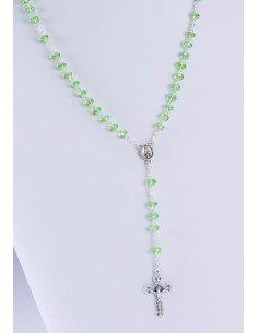 Faceted Light Green Crystal Necklace Faceted Light Green Crystal Necklace