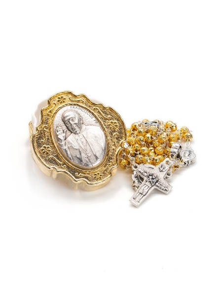 ☆教皇フランシスコのロザリオ☆ Pope Francis' Rosary Pope Francis Rosary with Papal Crucifix | Vatican Gift