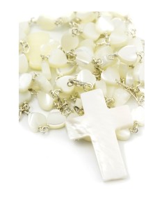 Heart Mother of Pearl Rosary Heart Mother of Pearl Rosary