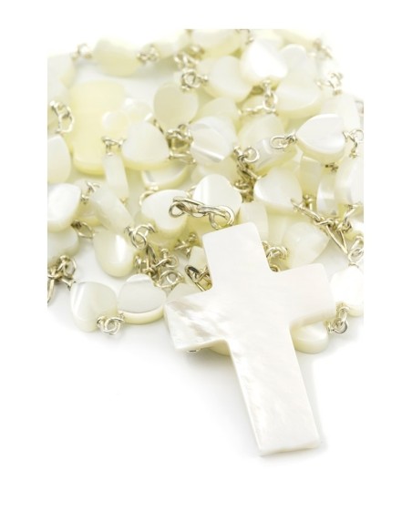 Heart Mother of Pearl Rosary