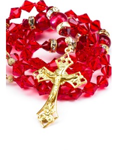 Absolute Red Swarovski - Gold Plated Center