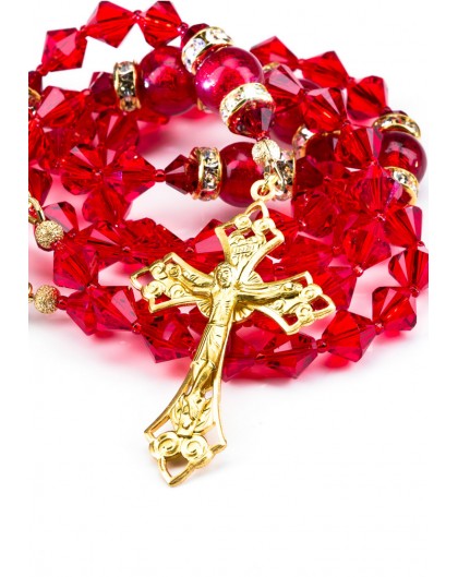 Absolute Red Swarovski - Gold Plated Center
