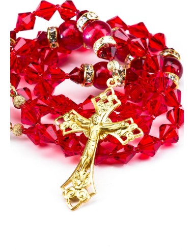 Absolute Red Swarovski - Gold Plated Center