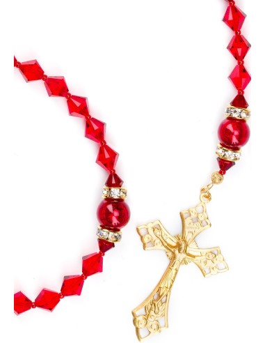 Absolute Red Swarovski - Gold Plated Center