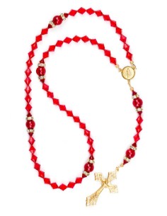 Absolute Red Swarovski - Gold Plated Center