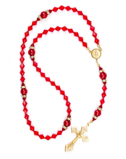 Absolute Red Swarovski - Gold Plated Center