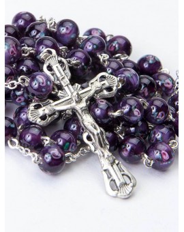 Violet Murano Glass Rosary