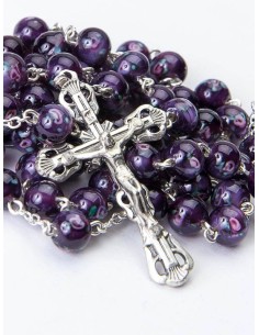 Violet Murano Glass Rosary