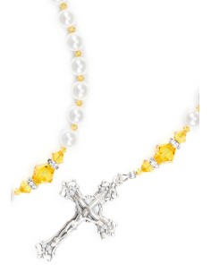 Sunflower and Swarovski Pearls Rosary Sunflower and Swarovski Pearls Rosary