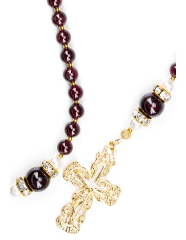 Deep Dark Granate Red Rosary