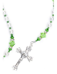 Swarovski Pearls and Peridot Green Rosary Swarovski Pearls and Peridot Green Rosary