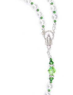 Swarovski Pearls and Peridot Green Rosary Swarovski Pearls and Peridot Green Rosary