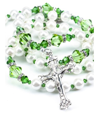 Swarovski Pearls and Peridot Green Rosary Swarovski Pearls and Peridot Green Rosary