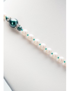 Swarovski Satin Pearls, ancient Green beads Rosary Swarovski Satin Pearls, ancient Green beads Rosary