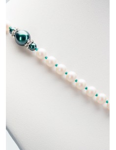 Swarovski Satin Pearls, ancient Green beads Rosary