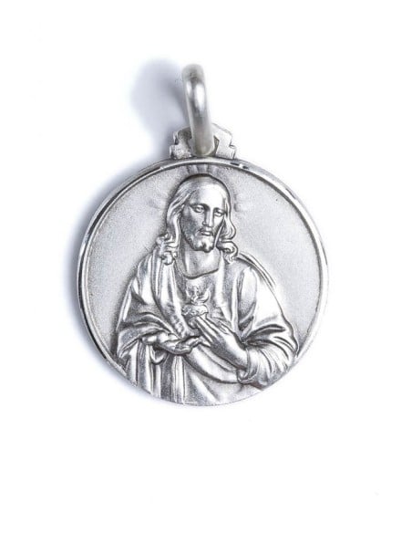 Sterling Silver Sacred Heart Medal