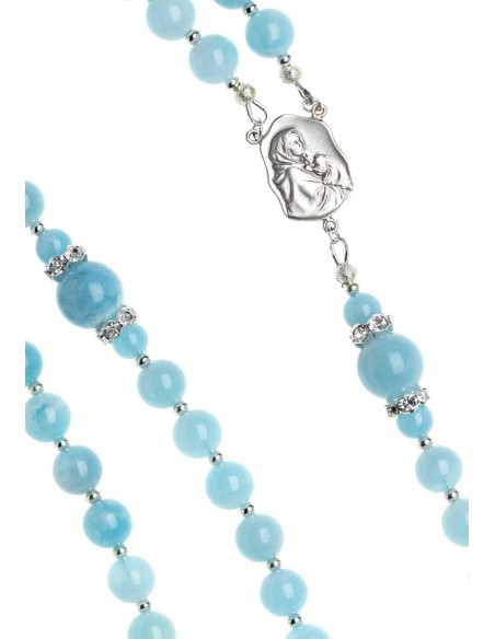 Aquamarine Sweet Light Blue Rosary  | Vatican Gift Aquamarine Sweet Light Blue Rosary  | Vatican Gift