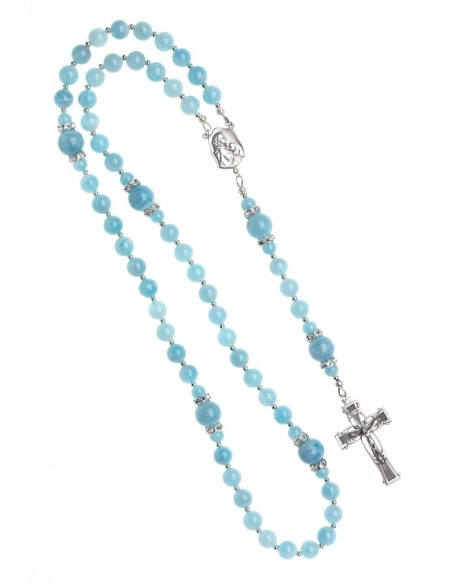 Aquamarine Sweet Light Blue Rosary  | Vatican Gift Aquamarine Sweet Light Blue Rosary  | Vatican Gift