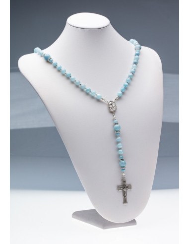 Aquamarine Sweet Light Blue Rosary  | Vatican Gift